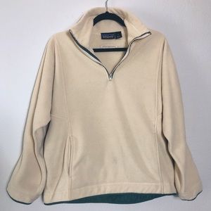 [Patagonia] Cream Fleece Half Zip Sweater, Size M